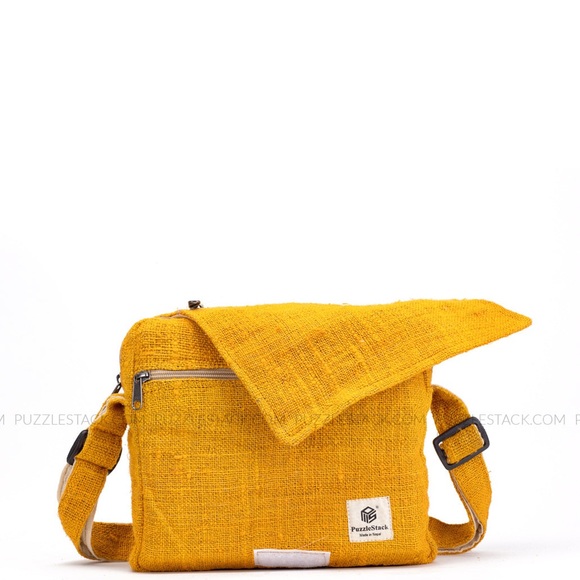 Pure Hemp Crossbody Bag Yellow - Picture 7 of 7